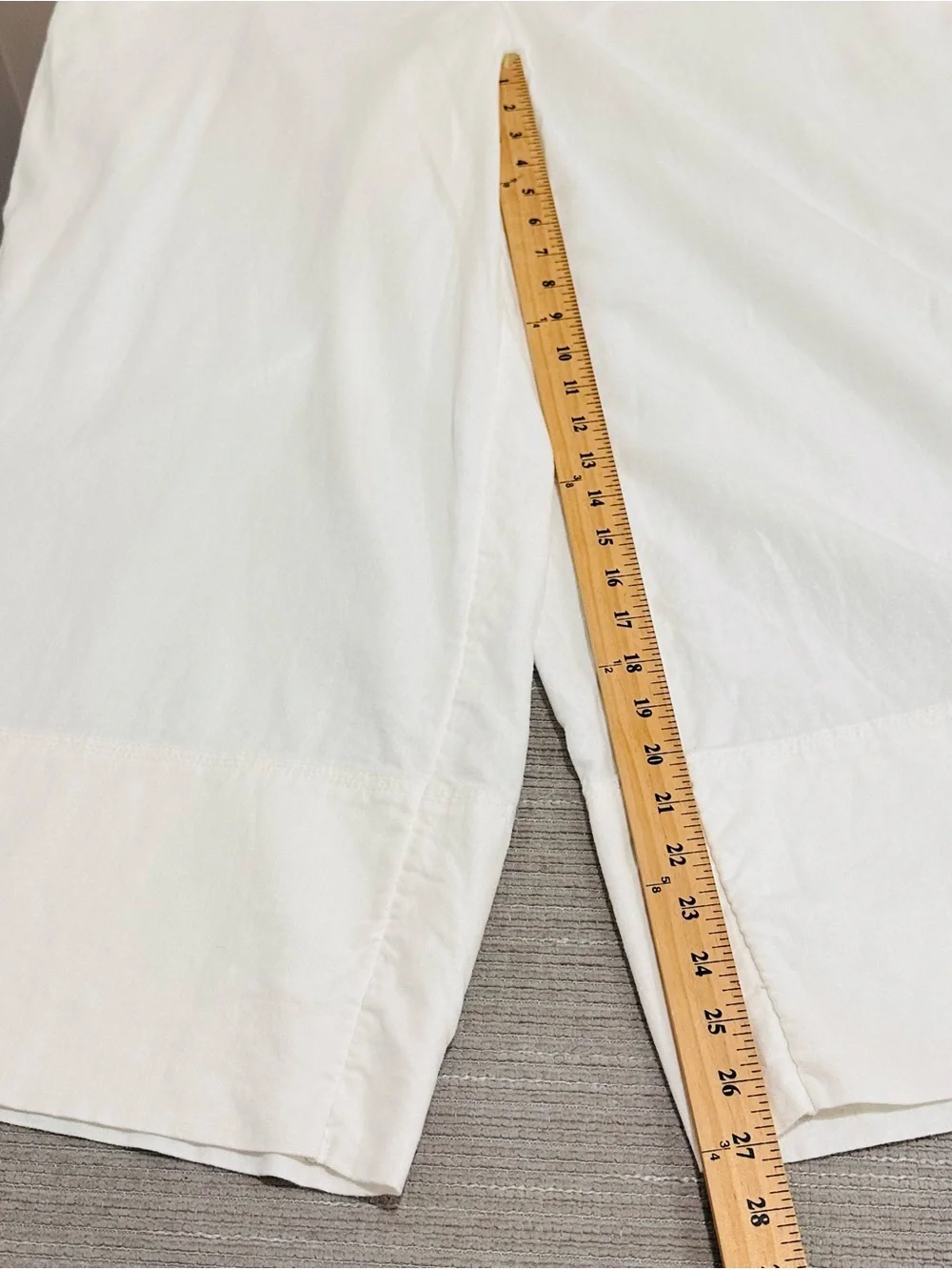 Banana Republic White Linen Blend Wide Leg‎ Crop Palazzo Pants Womens Size XL